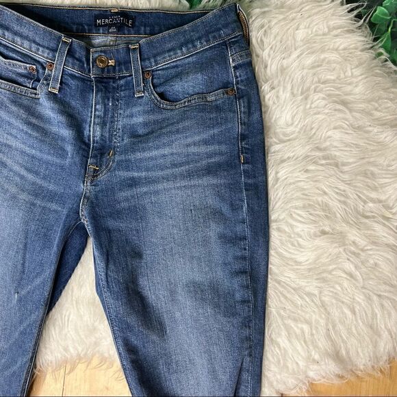 J. Crew Mercantile blue jeans distressed style casual size 25 - Picture 7 of 11